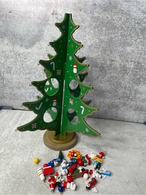 Vintage Kurt Adler Wooden Christmas Tree Decoration 28 Ornaments